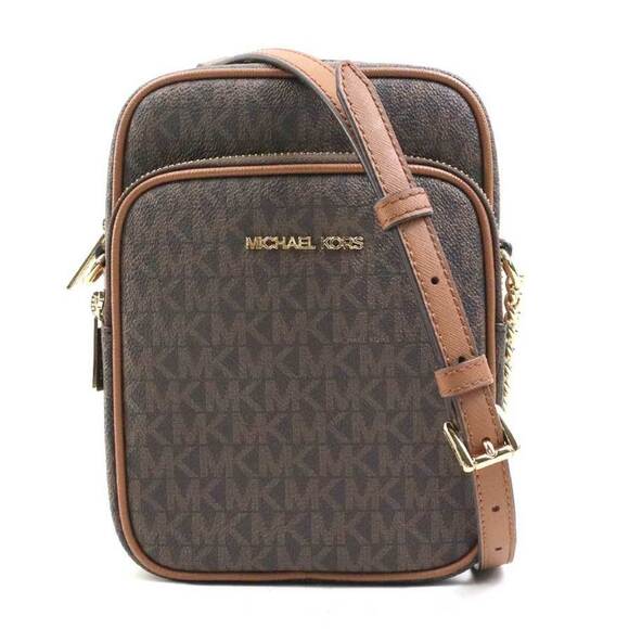Michael Kors Women's Coated Canvas Shoulder Bag Brown r10883n